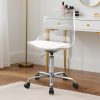 product-fancy-c0b86f2f-328f-4fc0-a550-17ed176552c9 Transparent Acrylic Office Chair, Contemporary Acrylic Chairs for Home Use with Wheels, Armless Swivel Vanity Rolling Chair Suitable for Office And Home