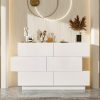 product-fancy-c160d15a-3d4e-464c-ba4a-de16b6f90a89 Contemporary Glossy Dresser Storage Unit Featuring Six Drawers, a Wooden Double-Layer Shiny Chest Suitable for Bedrooms And Living Rooms, Designed with Simplicity And Elegance