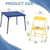 product-fancy-c18e605b-7a97-44a7-bc83-5f3594e17489 Colorful Folding Table with 24-Inch Width And 2/4 Sturdy Chairs - Vibrant, Space-Saving Design, Perfect for Family Playtime, Creative Activities, And Learning - Ideal for Fun And Creative Spaces ( 3pcs Or 5pcs)