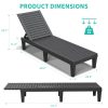 Outdoor Chaise Lounge Chair Set Of 2 For Outside Pool Patio, Adjustable Waterproof Easy Assembly Chaise Lounge Outdoor