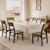 product-fancy-c1afa93a-955b-418f-9347-b91454486862 Dining Chairs Set Of 6, Modern Kitchen Chairs With Backrest, MDF Board And Metal Legs, Dinner Chairs For Dining Room, Kitchen And Living Room, Espresso/Black/Rustic Brown/Walnut Optional.