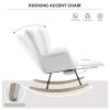 product-fancy-c20dafa7-862d-4e40-b404-73cd35921e0d Nursery Teddy Upholstered Glider Rocker with Adjustable Footrest, High Backrest Padded Recliner Reading Chair for Bedroom