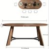 product-fancy-c2278df2-3ee0-460b-899c-e0ad526e4dfe 70.86" Oval Dining Table Suitable for 6 to 8 People, Featuring Robust Tapered Legs, Ideal for The Living Room