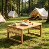 product-fancy-c2541a72-ec95-423e-858f-606d5c9655d0 Foldable Bamboo Picnic Table - Portable Patio/Garden Coffee Table, Suitable for Backyards, Patios, And Balconies. Lightweight, Low Camping Coffee Table. A Must-Have for Spring Easter Garden Parties. Compact Floor Table with No Installation Required