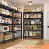 product-fancy-c293a750-a624-48c2-9db1-76504c9f3b98 73.6 Inches High Wire Shelving on Wheels, Deep Storage Shelves with Mobility, 73.6 Inches High Metal Shelving Unit with Adjustable Five Tiers, Robust Metal Shelves for Storage