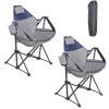 product-fancy-c384be3e-8730-406f-948f-75fc99b3e916 2 Rocking Camping Chairs with Cup Holders, Hammock Chair, Folding Rocking Chair, Outdoor Lounge Chair, Portable Fishing Chair, Patio Leisure Chair, Heavy Duty Folding Chair Suitable for Patio, Outdoor, Camping, Travel