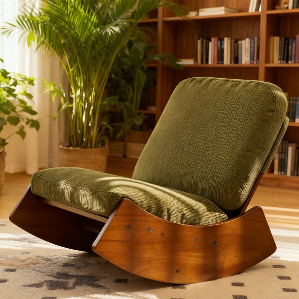 product-fancy-c3a03590-64a8-4c82-bbae-717387694509 Comfortable Glider Rocking Chair, Upholstery Glider Chair, Accent Chair with Solid Wood Frame, Perfect for Multiple Settings Accent Reading Chair for Bedroom,Living Room
