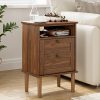 product-fancy-c3f4ae3c-e295-4cef-b1a4-29b645e3893d Bedside Table, Bohemian-style Bedside Cabinet with One Drawer, Contemporary Side Table Featuring Open Shelving, Wooden Tabletop Bedside Unit, Suitable for Bedrooms And Living Rooms., Bed Room Table