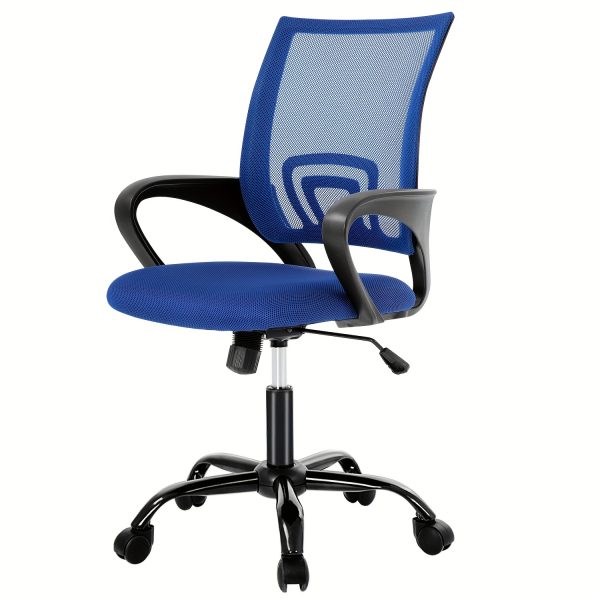 product-fancy-c419f9e9-98ac-4312-8898-b75bd44ccfd7 Office Chair Mid Back Swivel Lumbar Support Desk Chair, Computer Ergonomic Mesh Chair with Armrest
