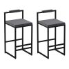 product-fancy-c4797bbb-87b7-4331-8a6b-c3db8fcfd453 Set Of 2 Modern Oriental Style Bar Stools, Velvet Upholstered Counter Height Chairs with Backrest & Footrest, Golden Metal Frame Kitchen Island Dining Stools, Multi-Color & Multi-Finish New Asian Aesthetic
