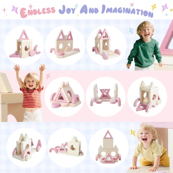 product-fancy-c4f9cbb2-5492-458c-b951-c6d48721c5a9 12pcs Modular Kids Play Couch - Soft & Sturdy Foam Sofa Washable Velvet Covers DIY Castle Slide Set Living Room Kindergarten Play Area