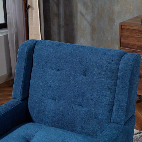 product-fancy-c5c400d4-d319-4e39-abbc-84bfb2c5edb7 Mid-Century Modern Tufted Accent Chair, Ergonomic Wingback Armchair with Detachable Armrests, Linen & Suede Fabric Lounge Chair for Living Room Bedroom Office