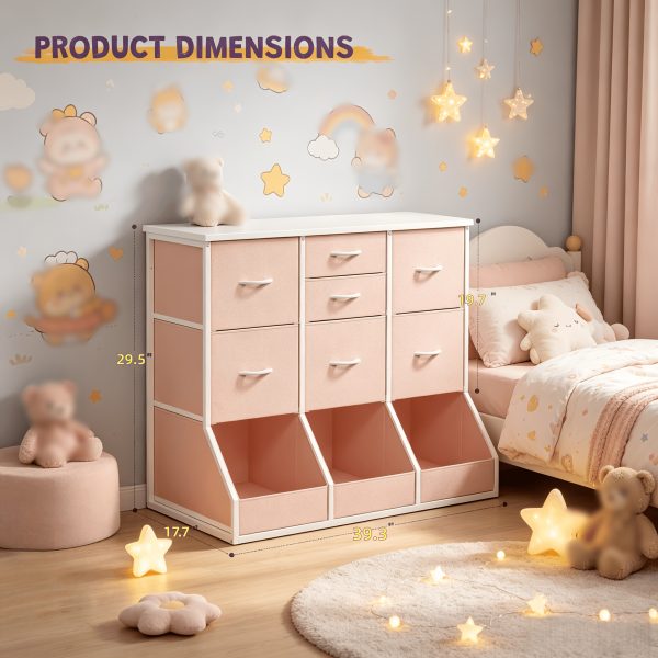 product-fancy-c5c94432-bcaf-455b-8c8e-a6fc3b2d1797 Single Bedroom with 7 Drawers And 3 Large Open Storage Combination Cabinets, Including Wardrobe Cabinets, Dressing Tables, Drawer Cabinets, Filing Cabinets, for Home/hallway/bedroom Use, White/pink/purple/black/brown