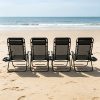 [Portable Foldable Chair] 4pcs Zero Gravity Lounge Chairs, Foldable Reclining Outdoor Chair with Pillow And Cup Holder, Space-Saving Portable Zero Gravity Chair for Patio, Poolside, Beach, Grassland, Camping