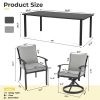 9pcs Outdoor Dining Set - Patio Dining Set for 8. Includes 1 Rectangular Table, 8 Dining Chairs with Cushions, for Lawn, Garden
