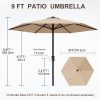 product-fancy-c65e289b-f688-4e54-89d6-70ef8176d3dd 9FT Outdoor Patio Umbrella, Market Table Umbrella with Crank & 6 Sturdy Ribs, UV Protection Windproof, Pool Umbrella Perfect for Deck, Backyard, Lawn And Garden