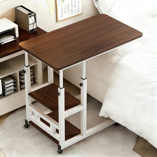 product-fancy-c672418d-ae2c-457d-9a77-4acda12ddc7b Mobile Nightstand with Wheels, Height Adjustable Bedside Table with Storage Shelf, Rolling Side End Table for Bedroom, Dorm, Living Room, Easy Assembly& Space-Saving Caster Table for Small Spaces.