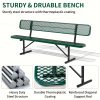 Sturdy Outdoor Metal Park ing, Offered in 4/6/8 Feet, Outdoor with Back Support And Portable Structure, Commercial ing for Shopping Centers, Retail Stores, Parks, And Patios