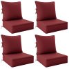 product-fancy-c6ec5d57-6bc0-47f0-a53d-e9bd487ad559 Outdoor Cushion Set of 1pc/2pcs/4pcs/6pcs - Thick 35D High-Density Foam Cushions Measuring 24*24*6.5 Inches, Featuring Quick Rebound, High Durability, And Easy Cleaning, Suitable for Outdoor Furniture Like Sofas And Patio Chairs