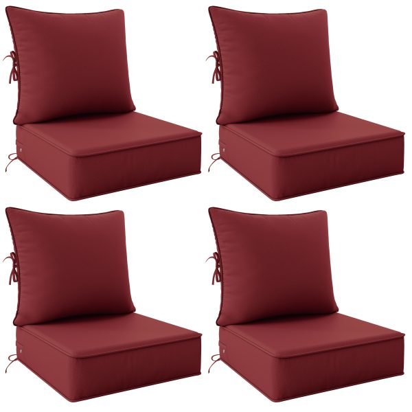 product-fancy-c6ec5d57-6bc0-47f0-a53d-e9bd487ad559 Outdoor Cushion Set of 1pc/2pcs/4pcs/6pcs - Thick 35D High-Density Foam Cushions Measuring 24*24*6.5 Inches, Featuring Quick Rebound, High Durability, And Easy Cleaning, Suitable for Outdoor Furniture Like Sofas And Patio Chairs