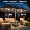 product-fancy-c7201c15-d07a-4df6-985d-8f41fd32b219 15ft Double Sided Patio Umbrella With 36 Solar LED Lights, 8Hr Auto-Illumination, Commercial-Grade Wind-Resistant Steel Frame & Premium Polyester Fabric, Outdoor Oversized Market Table Umbrella - 12 Heavy Duty Ribs (Base Included)