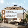 product-fancy-c72e31dd-d5c7-4e64-a8f9-18449fbac086 10-Foot Cantilever Patio Umbrella Featuring an Infinite Tilt Mechanism, Offset Outdoor Umbrella with a Cross Base, Durable Crank Lift Market Umbrella Suitable for Yards, Gardens, And Decks (Weighted Base Sold Separately)
