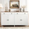 product-fancy-c736a589-46ea-4ab9-a376-0bd7a1157195 55-Inch Sideboard Buffet Unit, Mid-Century Kitchen Storage Cabinet Featuring 2 Drawers And 4 Doors, Coffee Bar Storage Cabinet