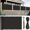 product-fancy-c7502005-6685-4810-b787-e5717aaa3975 3*16ft, Balcony Privacy Screen Fence Cover Net, Fencing Mesh Shade Net, Windproof Sun Shade, Outdoor Protection Fencing Net, Balcony Mesh Net for Patio, Fence, Backyard, Porch(Black Brown Green Gray Sand White Blue)