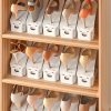 30-Pack Adjustable Shoe Storage Slots, Space-Saving Plastic Shoe Rack for Closet, Entryway, Hallway, Living Room, Bedroom, Easy Stackable, No Power Required, Home Organization Solution for Shoe Storage