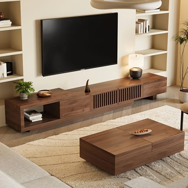 product-fancy-c79fe91c-d8c2-4f28-9cbc-c5c184be3f43 Mid-Century Modern Extendable TV Stand, 78" to 103", Space-Saving, Multi-Functional Storage, for Living Room Or Apartment