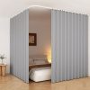 1pc Foldable Room Divider Curtain, Space-Saving Folding Privacy Screen with Hooks, Light-Blocking Polyester Curtain Suitable for Living Room, Bedroom, Kitchen- Modern Home Decoration Divider, Foldable Design, Easy Installation, Durable Fabric, S