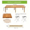 product-fancy-c7ba42f8-8b63-4b02-886d-b75754cee1ac 1pc Foldable Low Picnic Table, 60-inch Portable And Lightweight Camping Table, Foldable Camping Table with Tablecloth, Suitable for Parties, Patios, Gardens, Barbecues, Backyards, Christmas (natural Wood Color)