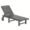 product-fancy-c7e1593b-a284-47f5-9d92-108162a400c6 Chaise Lounge Chair Outdoor, HDPS Material, Outdoor Pool Lounge Chairs with 5-Position Backrest, Patio Lounge Chair with Wheels for Outside, Poolside, Beach