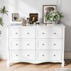 product-fancy-c7f6d7fd-e1ca-4fd4-a1fb-cb578bfa5fa4 Bonnlo Wood Dresser Chest Of Drawers, Clothes Storage Dressers with Curved Legs And 6 Drawer for Bedroom