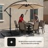 product-fancy-c8d994c0-3758-476b-ba6a-5406b8aa17eb 10-Foot Cantilever Patio Umbrella Featuring an Infinite Tilt Mechanism, Offset Outdoor Umbrella with a Cross Base, Durable Crank Lift Market Umbrella Suitable for Yards, Gardens, And Decks (Weighted Base Sold Separately)