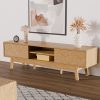 product-fancy-c8e235de-dbac-4ba2-bb34-a29126d8f368 Mopio Ensley TV Stand, Mid Century Modern for 55/ 60/ 65 Inch TV, Farmhouse TV Stand, Entertainment Center with Storage, TV And Media Console for Living Room ( 59" Low)