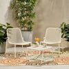 product-fancy-c915323a-5265-4900-921f-f40fc1db6c27 3pcs Set Of Wrought Iron Art Outdoor Coffee Tables And Chairs, Durable And Stable, Fashionable And Creative Party, Evening Party, Garden Leisure Chairs, Tropical Style Breathable Mesh Design