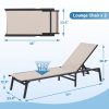 Value 2-Pack Chaise Lounge Set, Lightweight Aluminum Frame, Foldable Portable Pool and Beach Chair Furniture, Adjustable Backrest, Ideal for Patio Deck Yard