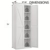 product-fancy-c9223568-09bf-4abb-8a31-a32e95946c1d Metal Storage Cabinet, Metal Kitchen Pantry Cabinet, Food Pantry Storage Cabinets With Doors And Shelves, Large Steel Storage Cabient For Dinning Room, Laundry Room, White/Black