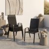 product-fancy-c974c29d-1a91-49a9-a13e-88afbd685f2a 8/6pcs Patio Chairs, All Weather Textilene Fabric & Metal Frame, W/Armrests, Strenthened Iron Spacers, 330 LBS, Outdoor Chairs Set For Backyard, Poolside, Garden