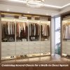 Wardrobe with 3 Drawers, 24 Inch Closet Organizer, Wooden Closet, Walk-in Closet