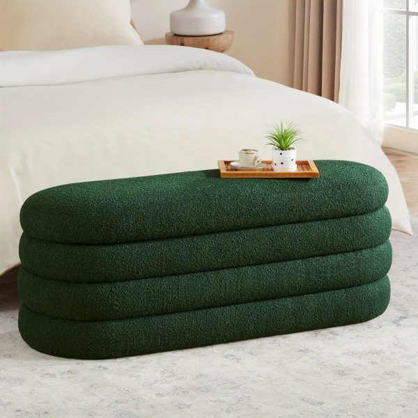 product-fancy-c9a45c02-a6eb-4a0d-a322-22f8da2abf9b Storage Ottoman Bench 49.2 Inch Upholstered Fabric Storage Bench for Bedroom End of Bed Aesthetic Large Oval Storage Ottoman for Living Room Entryway