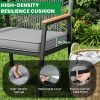 [Rattan Dining Chair Set] Outdoor Rattan Dining Chair Set of 2/4, Wide Outdoor Rattan Chair with 21-Inch Seat Width, Ergonomically Curved Backrest, Removable Cushion, Suitable for Patios, Lawns, Gardens, Backyards, Poolside, Balconies, and Other Spaces, Rattan Patio Chair