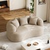 Moedrn Oversized Boneless Curved Sofa 68.5" / 106.5"/ 130.7" Sectional Sofa Couch Comfy Luxury Plush Chenille Floor Sofa Memory Foam Couches For Living Room, Apartment, Office, Guestroom