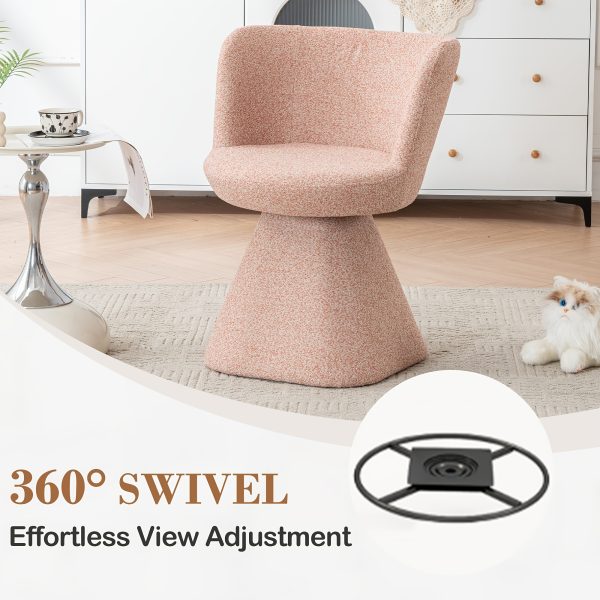 product-fancy-ca3ea188-2fcb-4933-8b16-d4e53d331477 Swivel Accent Chair, Modern 360° Barrel Chair with Curved Backrest, Round Vanity Armchairs for Bedroom, Living Room, Reading Room