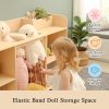 product-fancy-ca61f3b4-290a-45c7-a2f8-ed06d31ecbc3 Luxury 2-in-1 Multifunctional Solid Wood Dollhouse Storage Cabinet & Bookshelf Organizer - Wood Bookcase with Spacious Shelves for, Dolls, Books - Easy Assembly Nursery, Playroom Furniture ' Room Organization