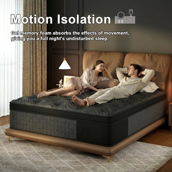 product-fancy-cab7131d-1615-43a5-ba29-cc9aa94b80fb 8 Inch/10 Inch/12 Inch/14 Inch Black Grey Mattress Twin, Full, Queen, King. Cooling Breathable Fabric Wicks Heat. Memory Foam Molds to Your Body Curves. Independent Pocket Springs Stop Motion Your Partner Never Feels You Get Up At Night