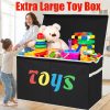 31.7gal Extra Large Box, Collapsible Sturdy Kids Chest For Boys, Girls, Kids, Storage Organizer Bins With Lids, Box Basket For Living Room, Bedroom, Nursery