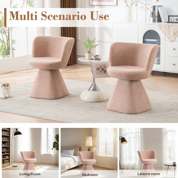 product-fancy-cbd599c8-5e41-4b72-993e-9647fac4e1c5 Swivel Accent Chair, Modern 360° Barrel Chair with Curved Backrest, Round Vanity Armchairs for Bedroom, Living Room, Reading Room