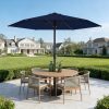 [Heavy Duty Patio Umbrella] 9ft Outdoor Umbrella, Heavy Duty Patio Umbrella with Crank, 6 Sturdy Ribs, UV Block for Market, Pool, Backyard, Garden (Base Sold Separately)